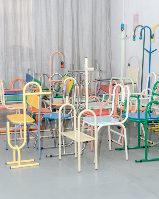 Fun Furniture for Friends is a collection of furniture and objects defined by the interplay of humor, ingenuity, and resource efficiency. 