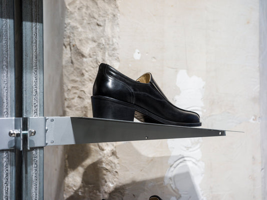 Footwear pedestals designed in collaboration with Possible Scenarios