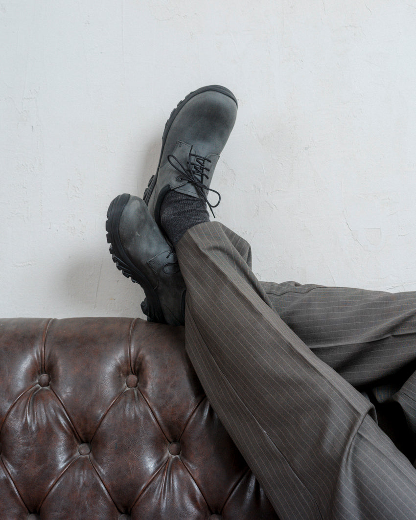 Non-Safety Shoe Distressed Leather Slate