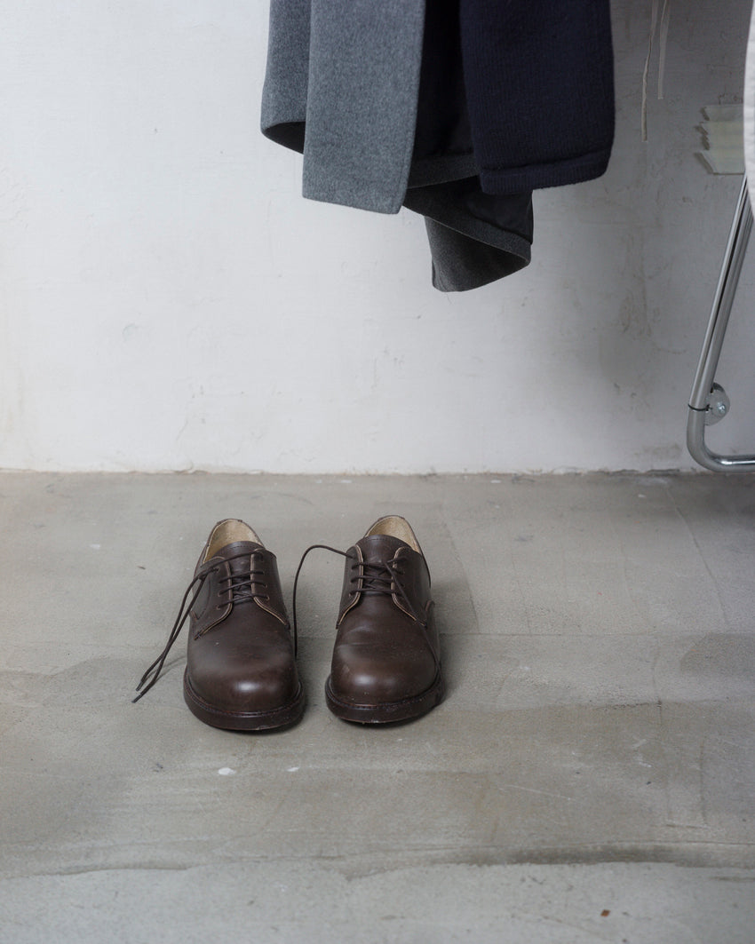 Mid-Heel Derby Leather Mud