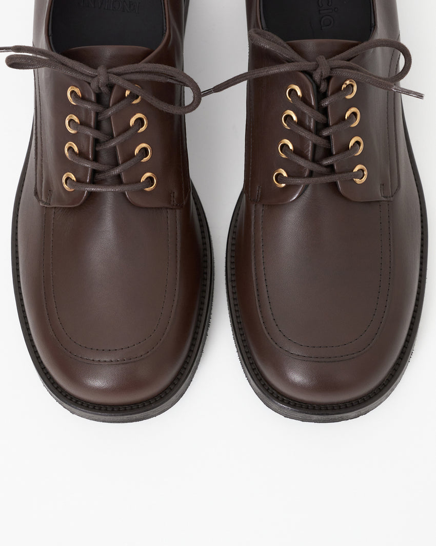 buster brown dress shoes 1960's Buster Brown Shoes Deadstock Vintage Unique Mod Lace-up Suede Leather Oxfords 2-toned Blue Brown Bold Stitching Cap Toe. (size 8A)