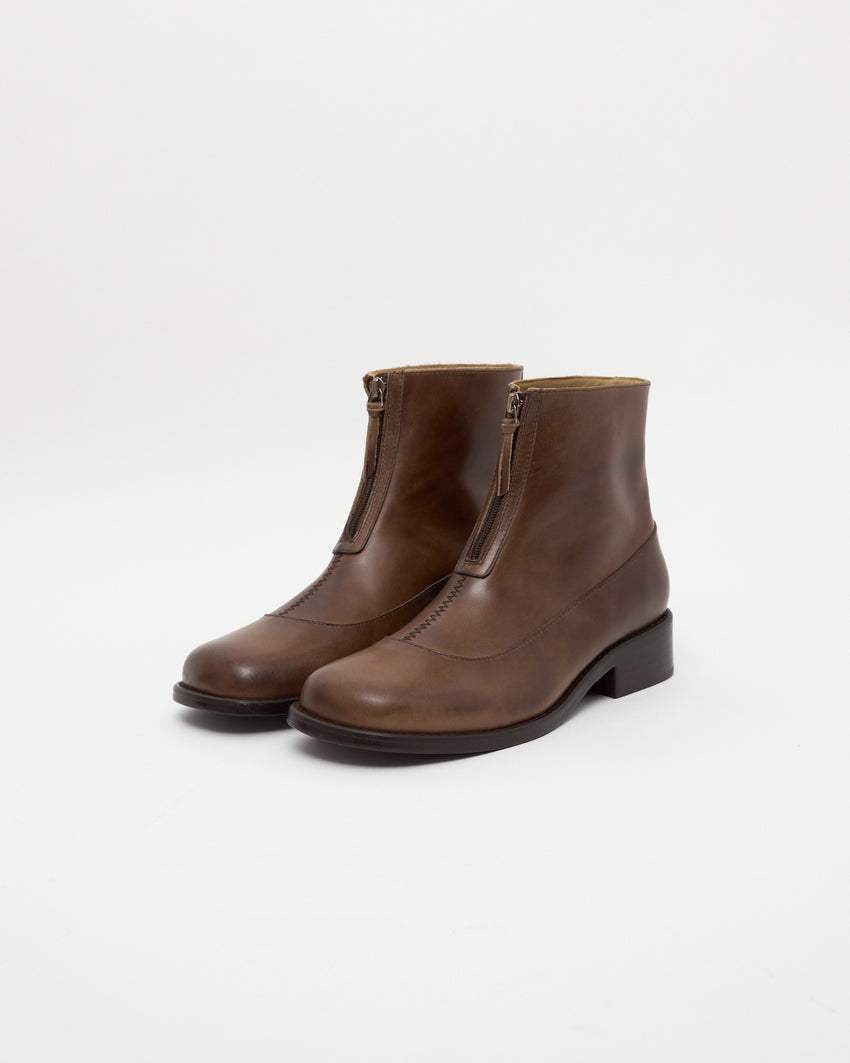 Cove Boot Pull-up Leather Wood