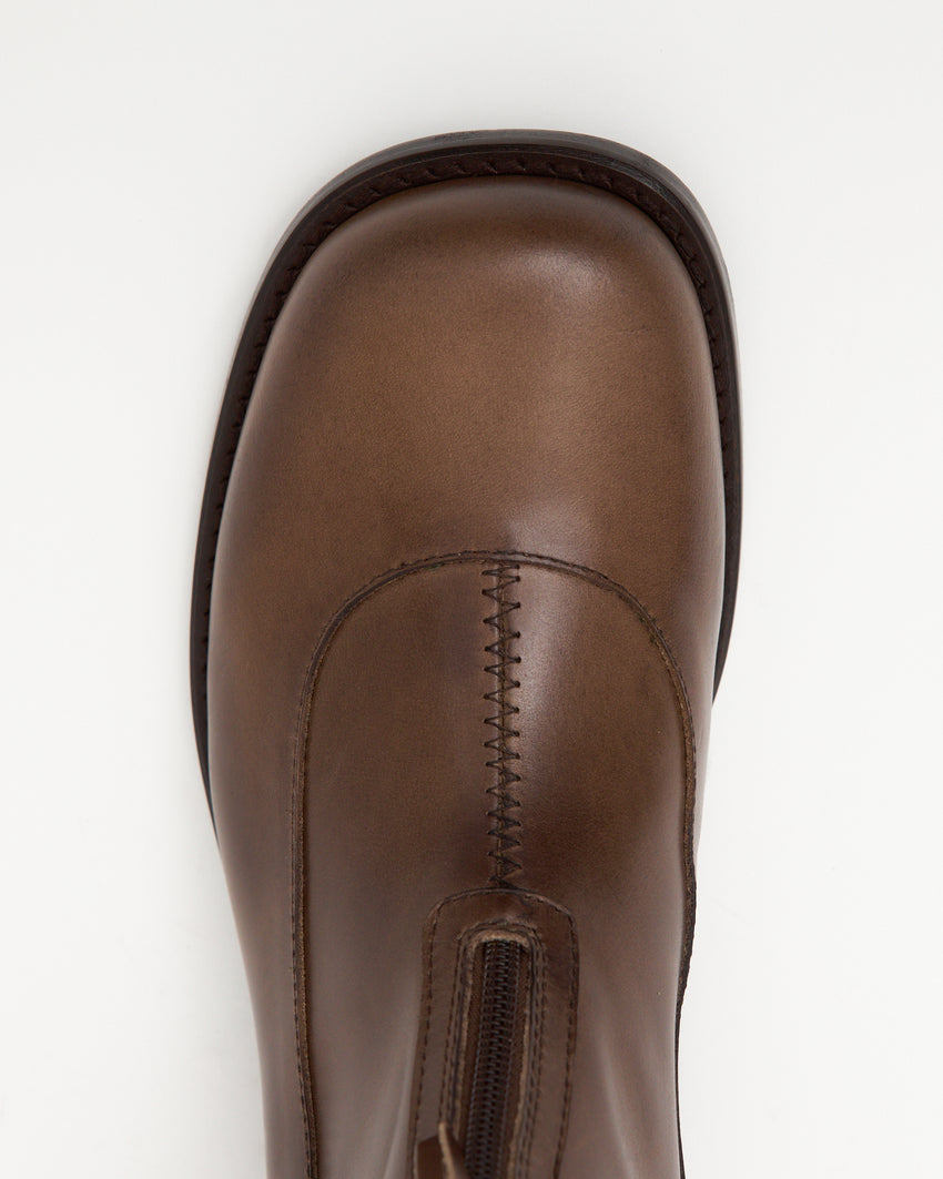 Cove Boot Pull-up Leather Wood