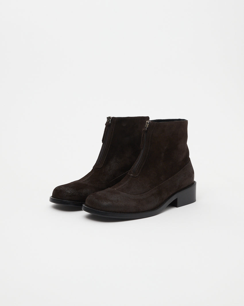 Cove Boot Waxed Suede Deep Brown