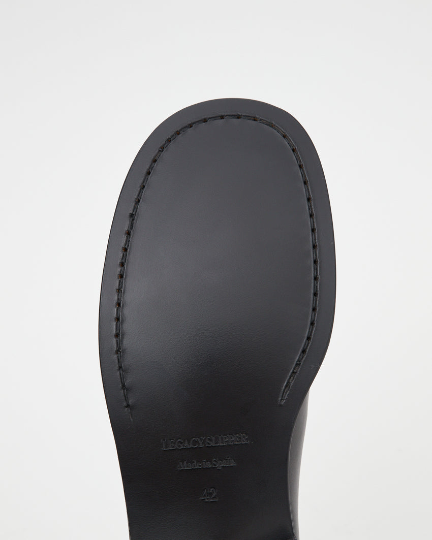 Legacy Slipper Oil Nappa Dark Grey