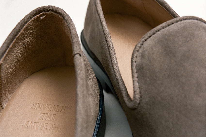 Legacy Slipper Suede Grey Walnut