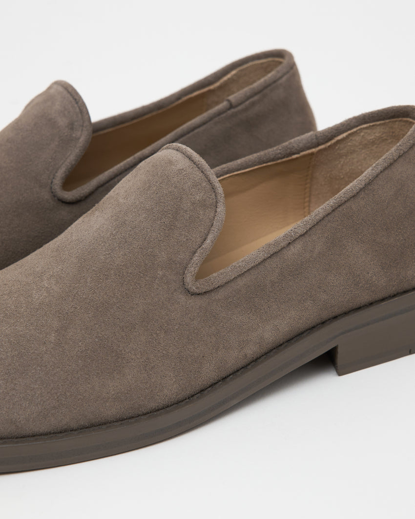 Legacy Slipper Suede Grey Walnut