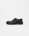 Mid-Heel Derby Calfskin Black