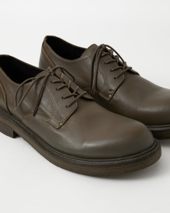 Sample 1- Mid-Heel Derby Leather Olive