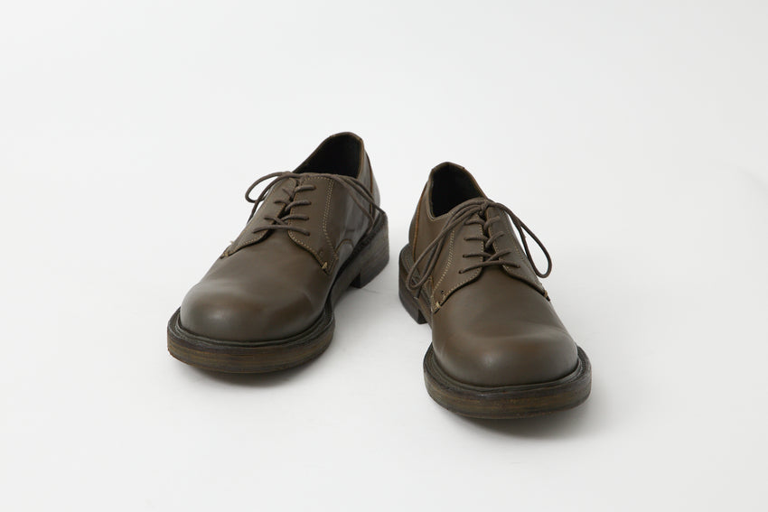 Sample 13 - Mid-Heel Derby Leather Olive