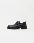 Mid-Heel Derby Calfskin Black
