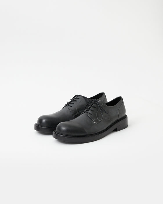 Mid-Heel Derby Leather Gradient Grey