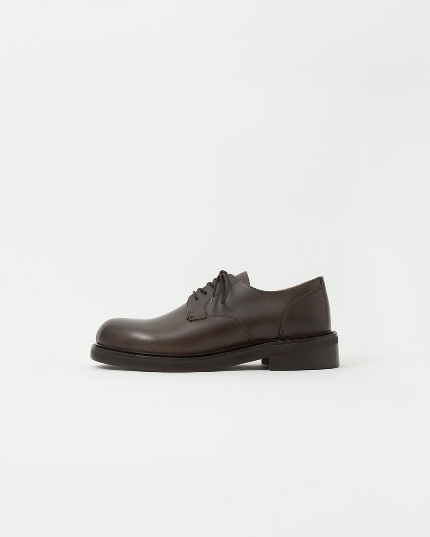 Mid-Heel Derby Leather Mud