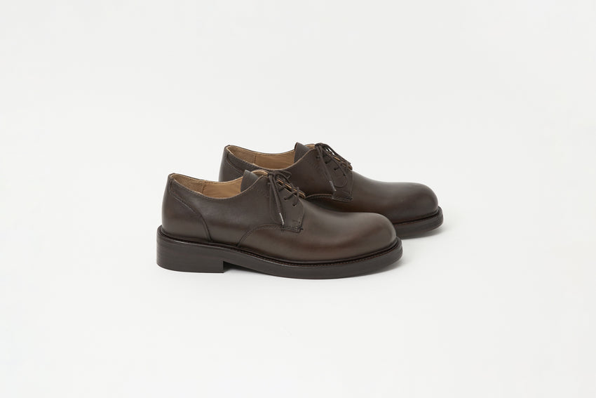 Mid-Heel Derby Leather Mud