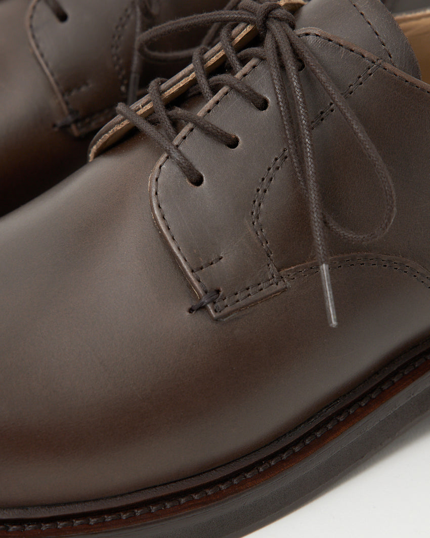 Mid-Heel Derby Leather Mud
