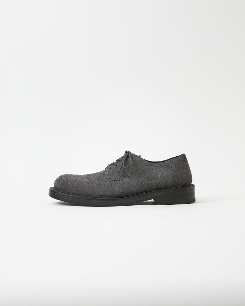 Mid-Heel Derby Rough Suede Grey