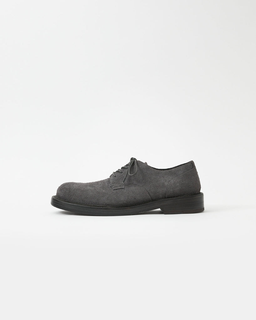 Mid-Heel Derby Rough Suede Grey