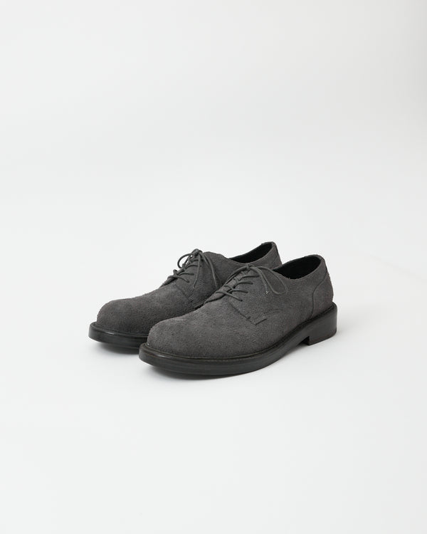 Mid-Heel Derby Rough Suede Grey