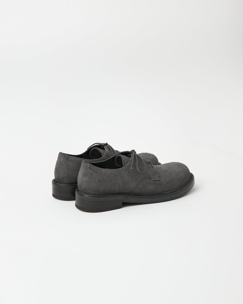 Mid-Heel Derby Rough Suede Grey