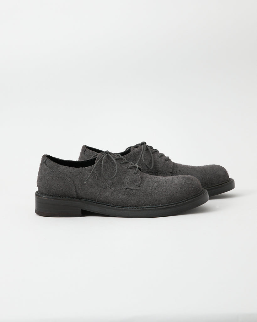 Mid-Heel Derby Rough Suede Grey