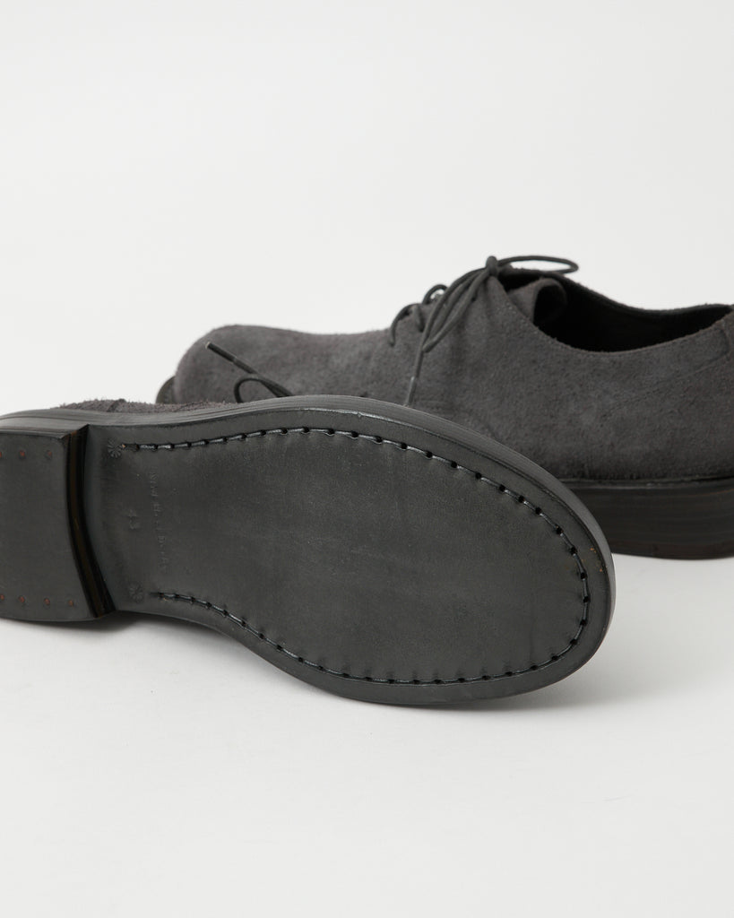 Mid-Heel Derby Rough Suede Grey