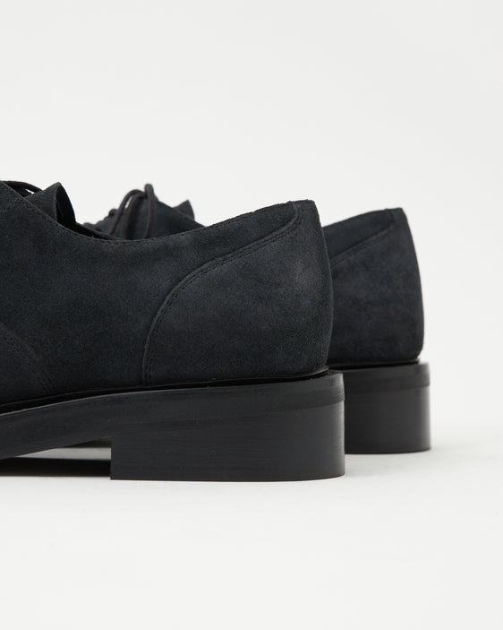Sample 12- Mid-Heel Derby Suede Midnight