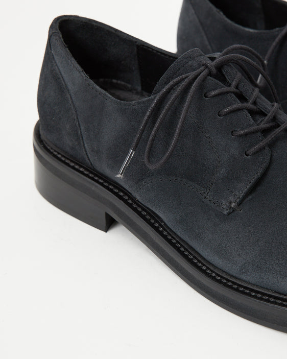 Sample 12- Mid-Heel Derby Suede Midnight