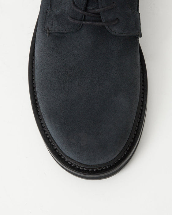 Sample 12- Mid-Heel Derby Suede Midnight