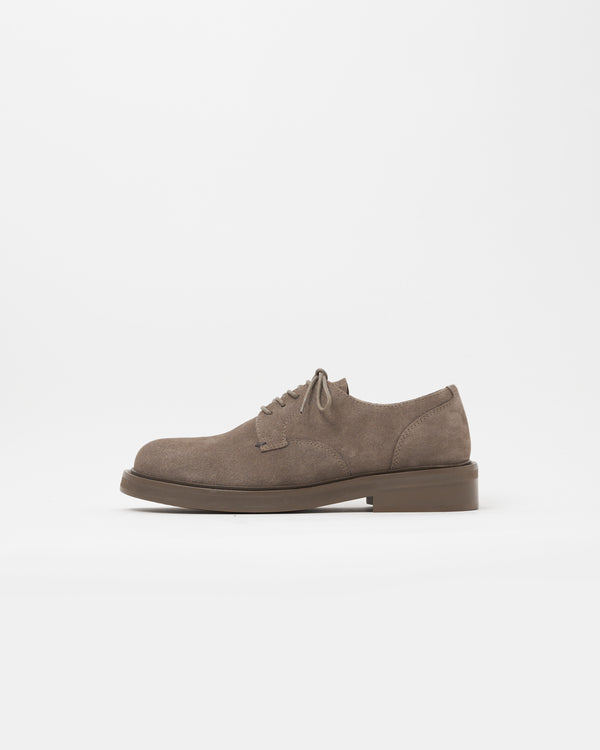 Mid-Heel Derby Suede Grey Walnut