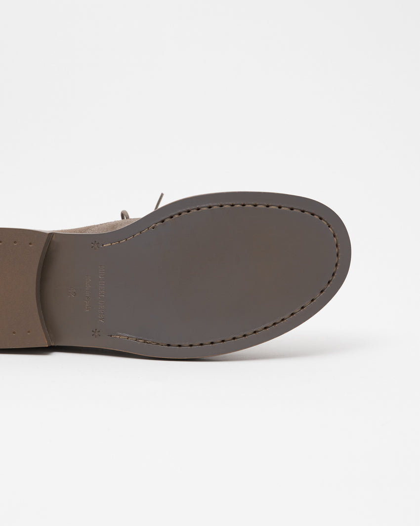 Mid-Heel Derby Suede Grey Walnut