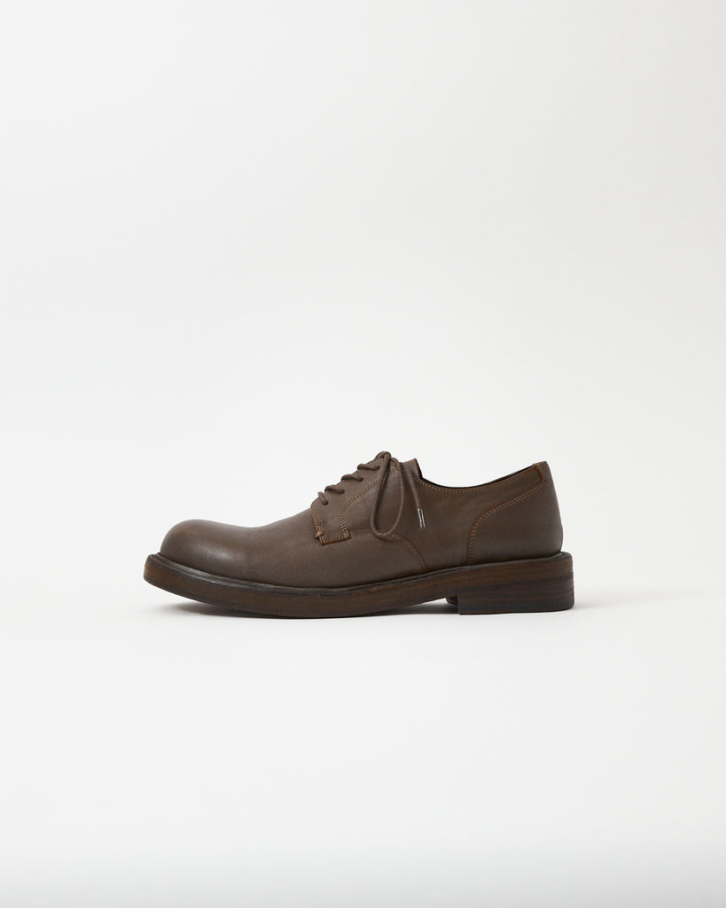 Mid-Heel Derby Washed Leather Brown