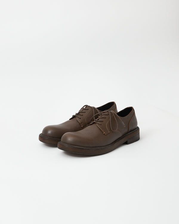 Mid-Heel Derby Washed Leather Brown