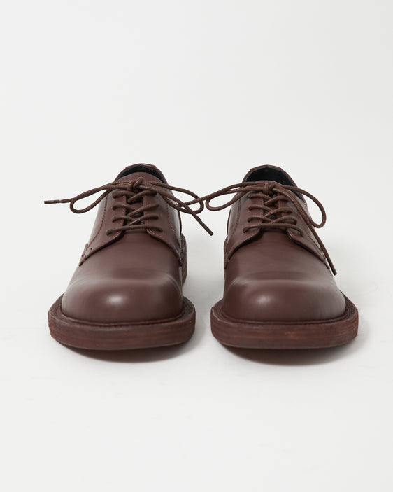 Mid-Heel Derby Washed Leather Brown