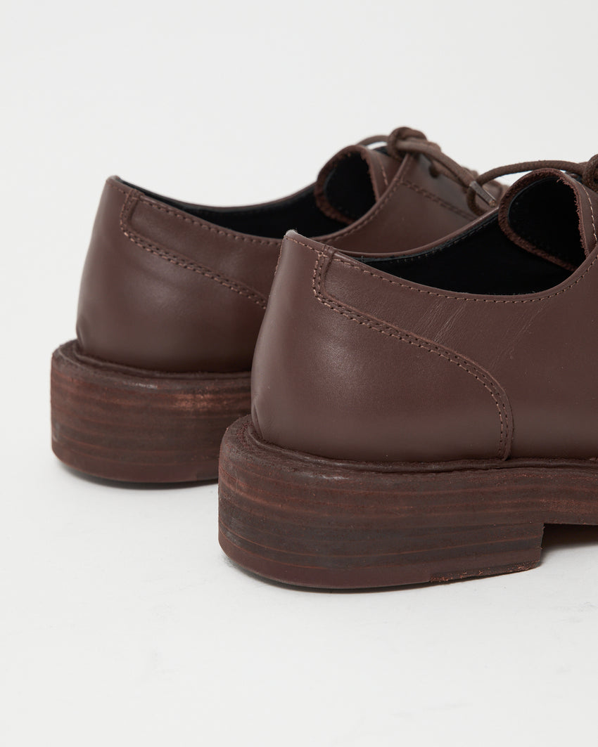 Mid-Heel Derby Leather Brown