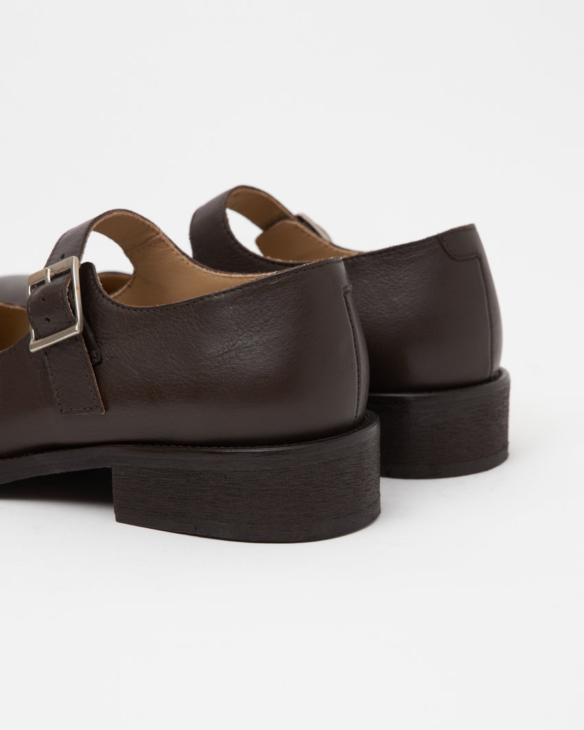 Mary Jane Calfskin Umber