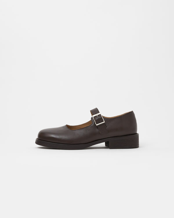 Mary Jane Calfskin Umber