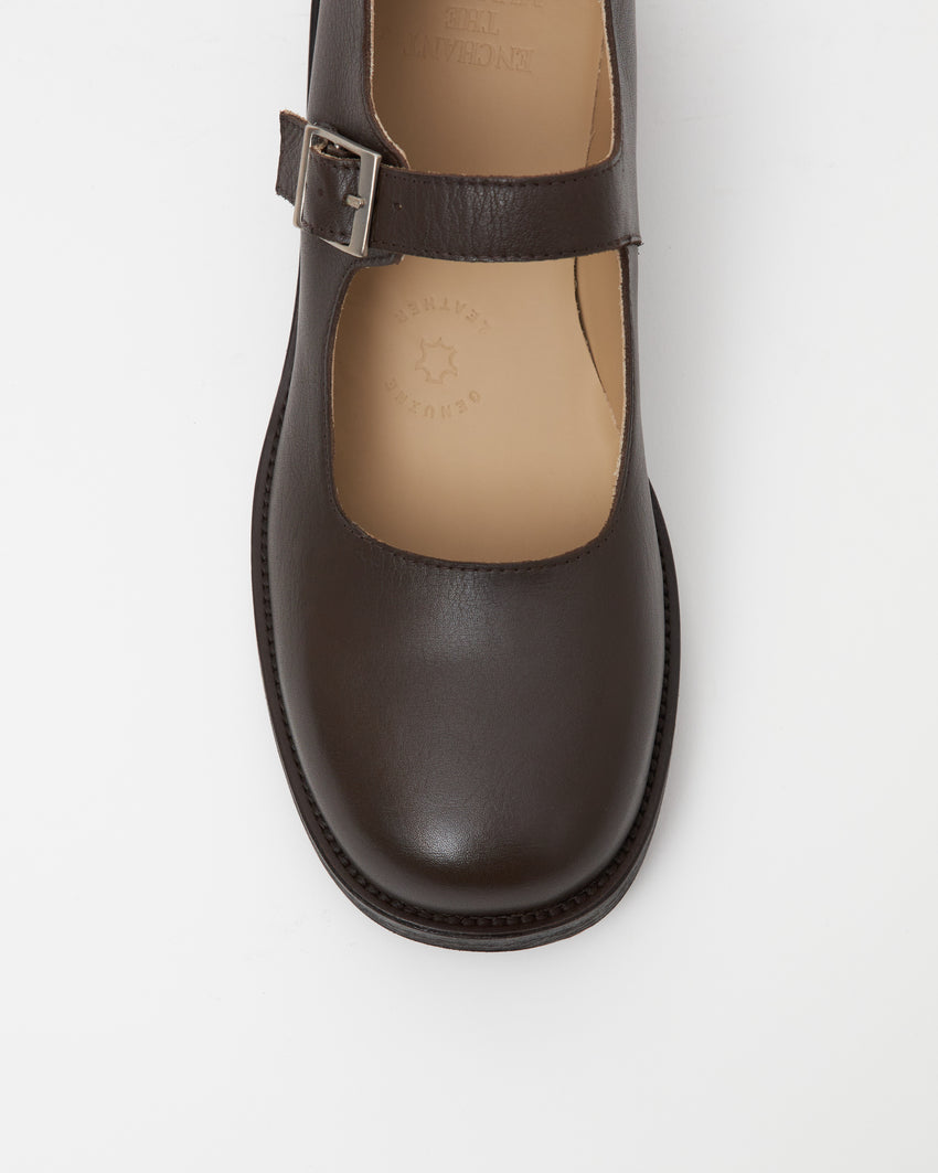 Mary Jane Calfskin Umber