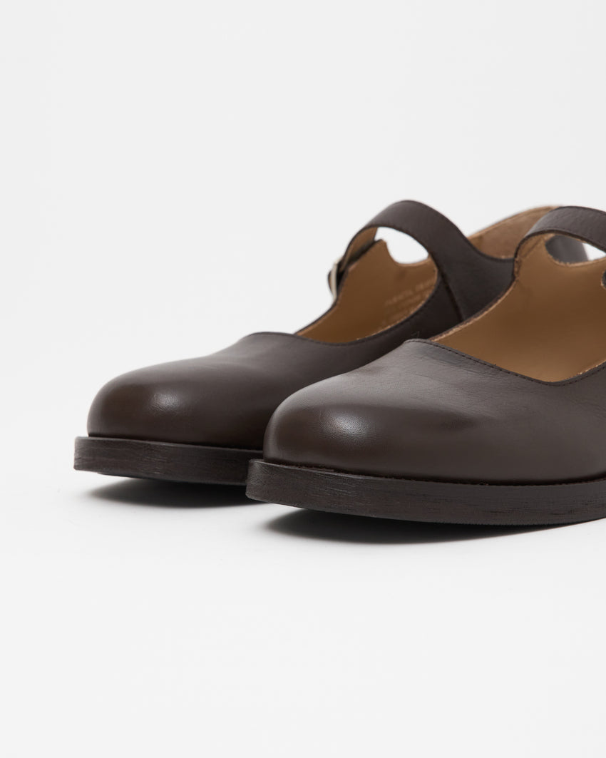 Mary Jane Calfskin Umber