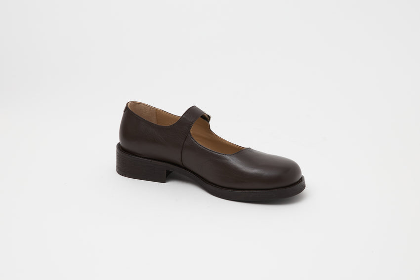 Mary Jane Calfskin Umber