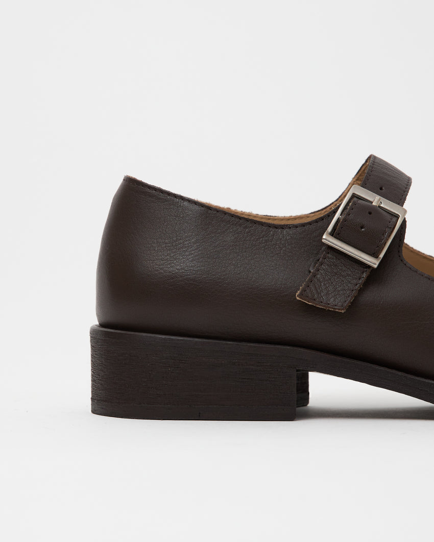 Mary Jane Calfskin Umber