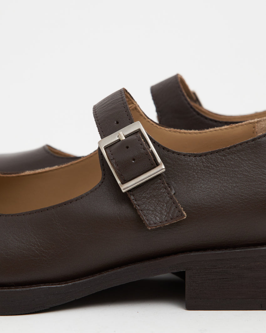 Mary Jane Calfskin Umber