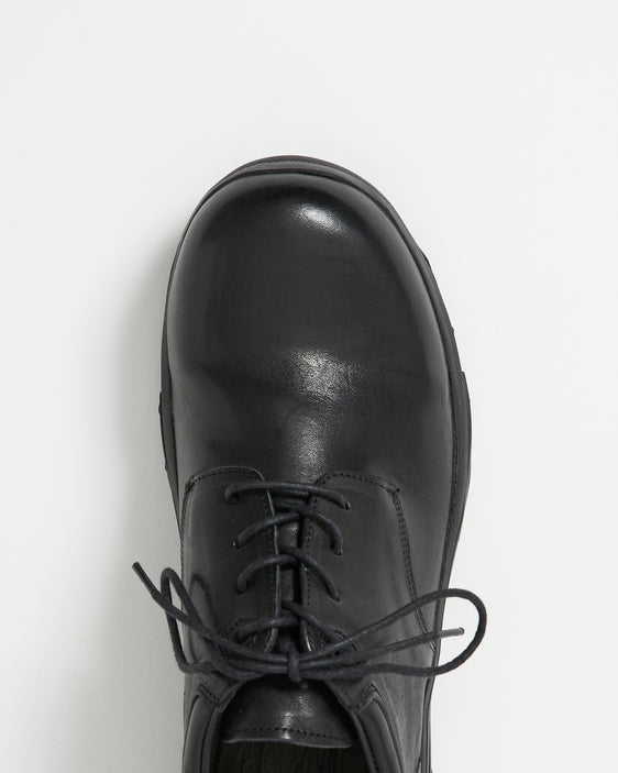 Non-Safety Shoes Washed leather Black