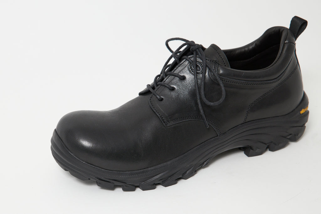 Non-Safety Shoes Washed leather Black