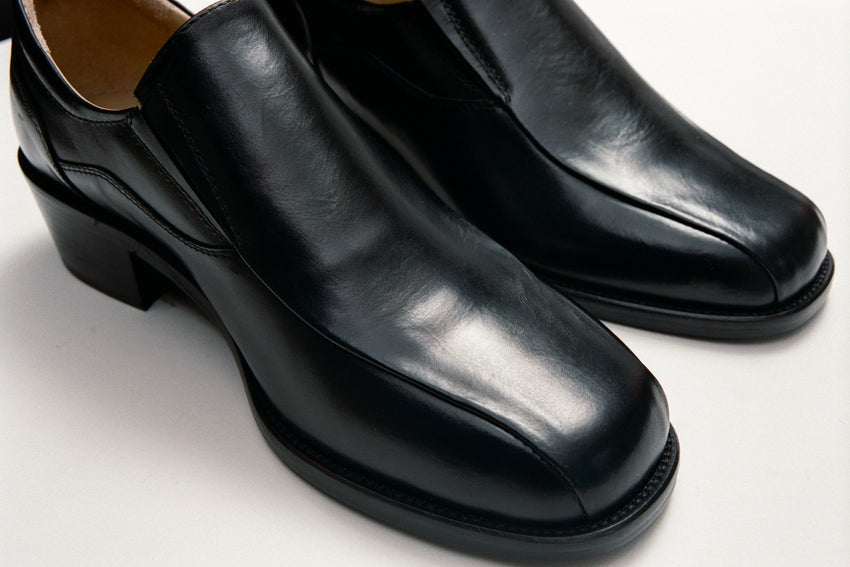 Pedal Loafer Pull-up Leather Black