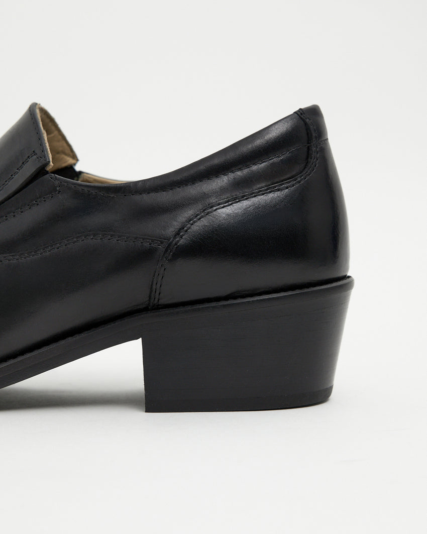 Pedal Loafer Pull-up Leather Black
