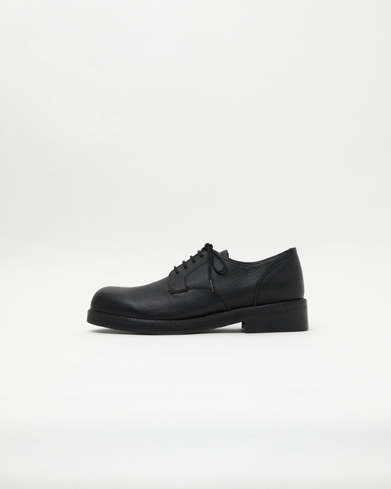 Sample 11- Mid-Heel Derby Leather Black