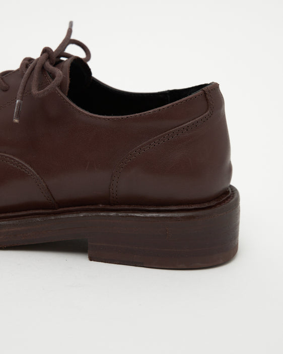 Sample 4 - Mid-Heel Derby Leather Brown