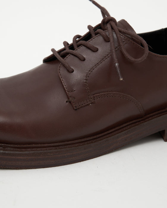 Sample 4 - Mid-Heel Derby Leather Brown