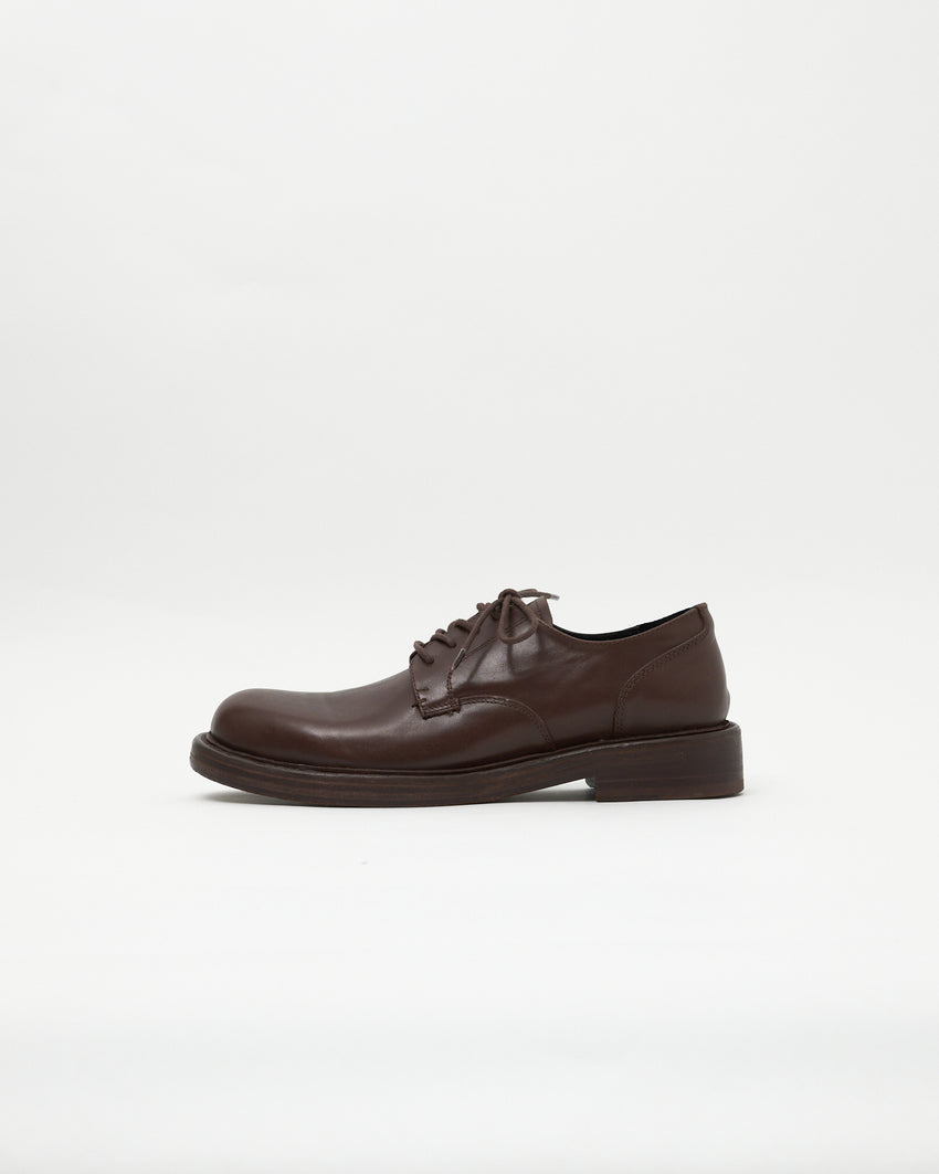 Sample 4 - Mid-Heel Derby Leather Brown