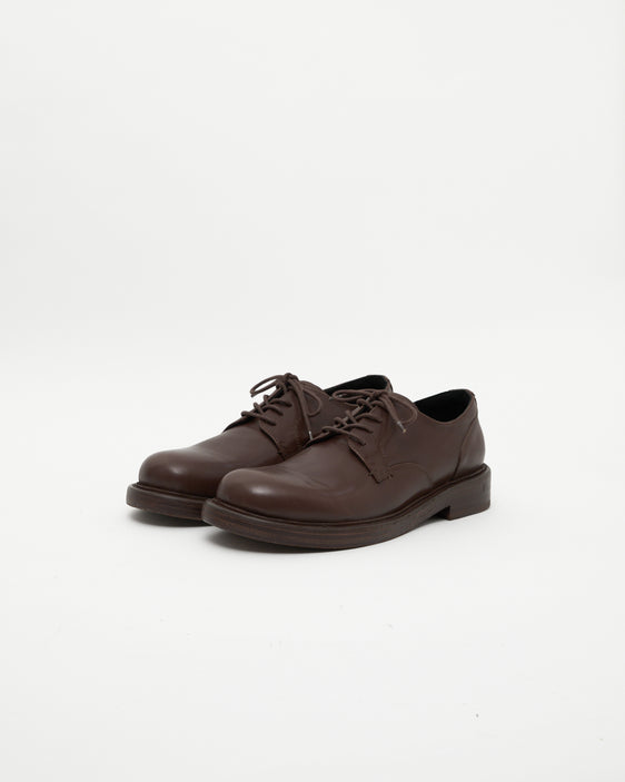 Sample 4 - Mid-Heel Derby Leather Brown